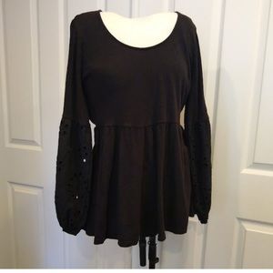 Torrid Eyelet Sleeve Babydoll top 1X
